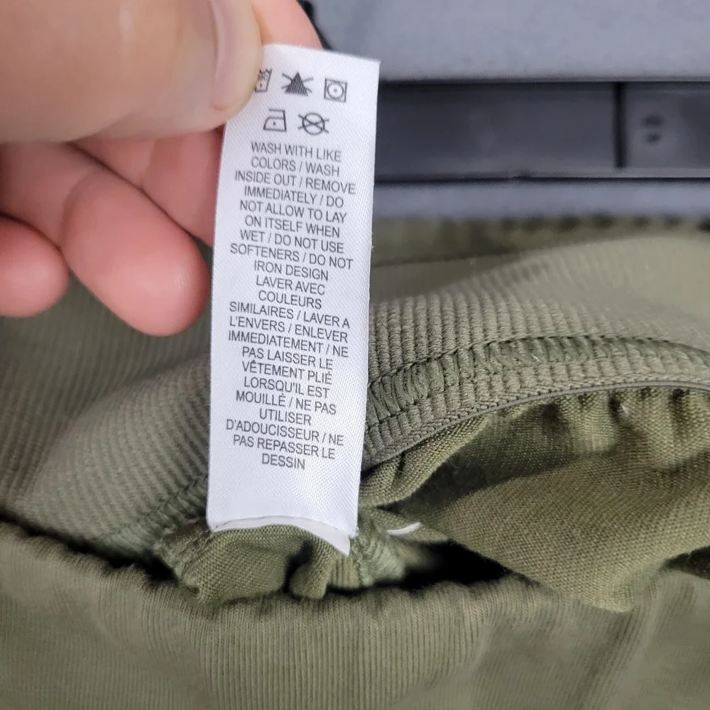 Nike‎ Leggings Women's Small Green Cotton Stretch Logo Elastic Waist Pull On